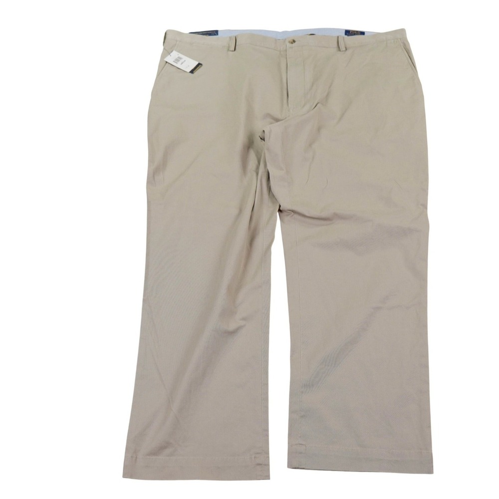 Polo Ralph Lauren Chino Pants Mens 48x30 Tan Stretch Classic Fit NWT Logo